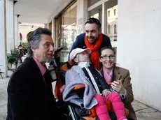 Presentazione del libro di Mario Andolina "un pediatra di guerra" presso Libreria del Centro in via Garibaldi 1, Mestre. Nella foto da sinistra: Marino Andolina, Celeste Carrer con i genitori Giampaolo ed Elisabetta