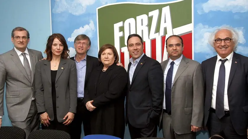 TOSATTO - CANDIDATI DI FORZA ITALIA. DA SX: MATTIA MALGARA, ELISABETTA GARDINI, MARCO MARIN, AMALIA SARTOTI, SIMONE FURLAN, MASSIMILIANO BARISON, REMO SERNAGIOTTO