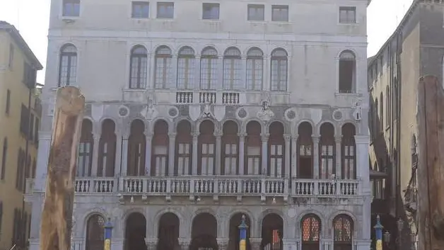 17/09/2014 Venezia. Nella foto il municipio, Ca'Farsetti, possibile luogo per la celebrazione del matrimonio di Clooney e Alamuddin