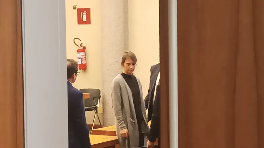 Angelika Hutter in tribunale a Belluno per una precedente udienza