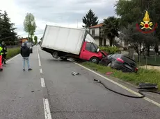COLUCCI - DINO TOMMASELLA - MUSILE DI PIAVE - INCIDENTE LUNGO LA S.S.14 TRIESTINA IN LOCALITA' TRE SCALINI- FOTO DEI VIGILI DEL FUOCO