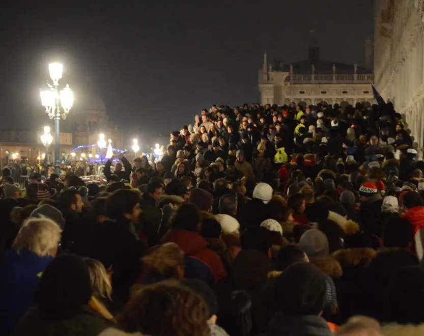 Interpress\M.Tagliapietra Venezia 01.01.2018. Capodanno a venezia e Fuochi in bacino San Marco.