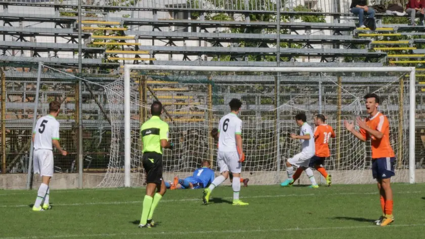 Foto Agenzia Candussi/ Cruccu/ Mestre, Stadio Baracca/ Calcio: Campionato di Serie D 2017/18 - Gir. C. 3* di Andata. F.C. Calvi Noale (Arancione) VS Abano Calcio S.R.L. (Bianco)