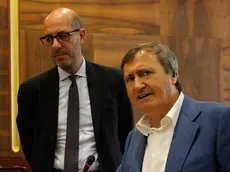 Agenzia Candussi, giornalista: Artico. Conferenza stampa del sindaco di Venezia Brugnaro e dell'assessore al bilancio Zuin, municipio di Mestre.