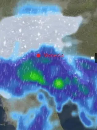La previsione delle precipitazioni alle ore 10 di martedì 22