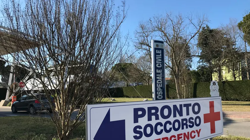L'ingresso dell'ospedale di Chioggia