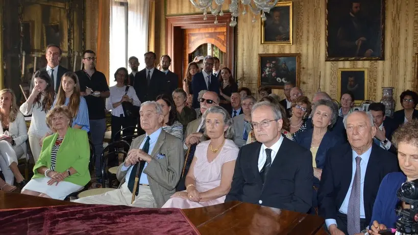 Interpress/Gf.Tagliapietra Venezia 17.06.2016.- il conte Marcello incontra l'ambasciatore di israele Naor Gilon l'amico Milanconper riccordare il l periodo della guerra