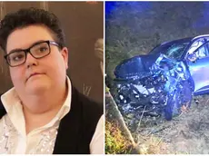 Alice Santi, morta a 33 anni. A fianco la sua auto nel fosso lungo la Romea