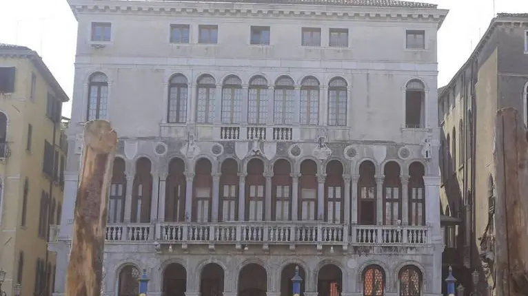 17/09/2014 Venezia. Nella foto il municipio, Ca'Farsetti, possibile luogo per la celebrazione del matrimonio di Clooney e Alamuddin