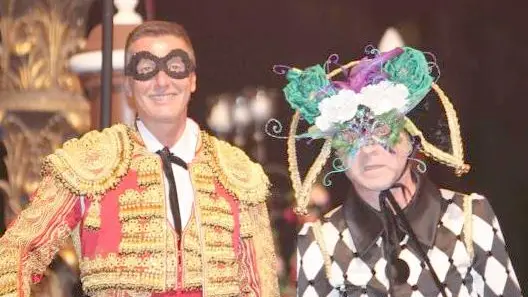 Gli stilisti Dolce e Gabbana a una festa a palazzo Pisani Moretta in occasione della sfilata a Palazzo Barbaro