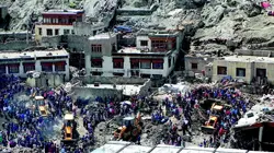 disastro nella vallata del Ladakh in India