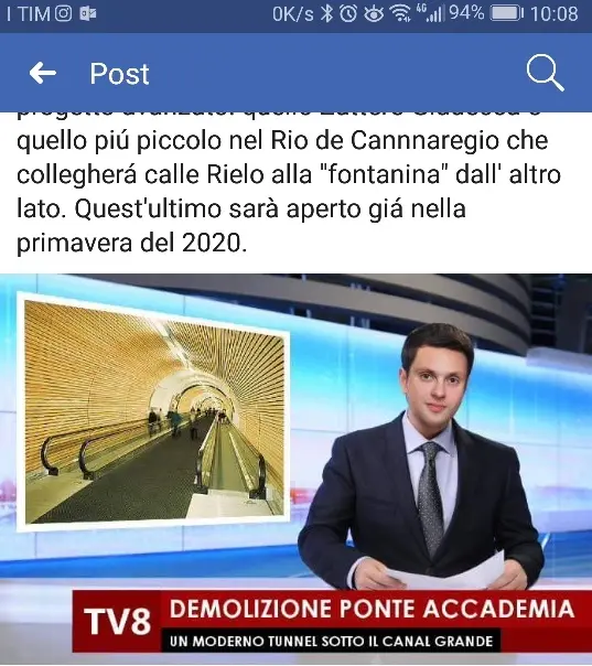 Il finto tg che annuncia il via alla demolizione del ponte