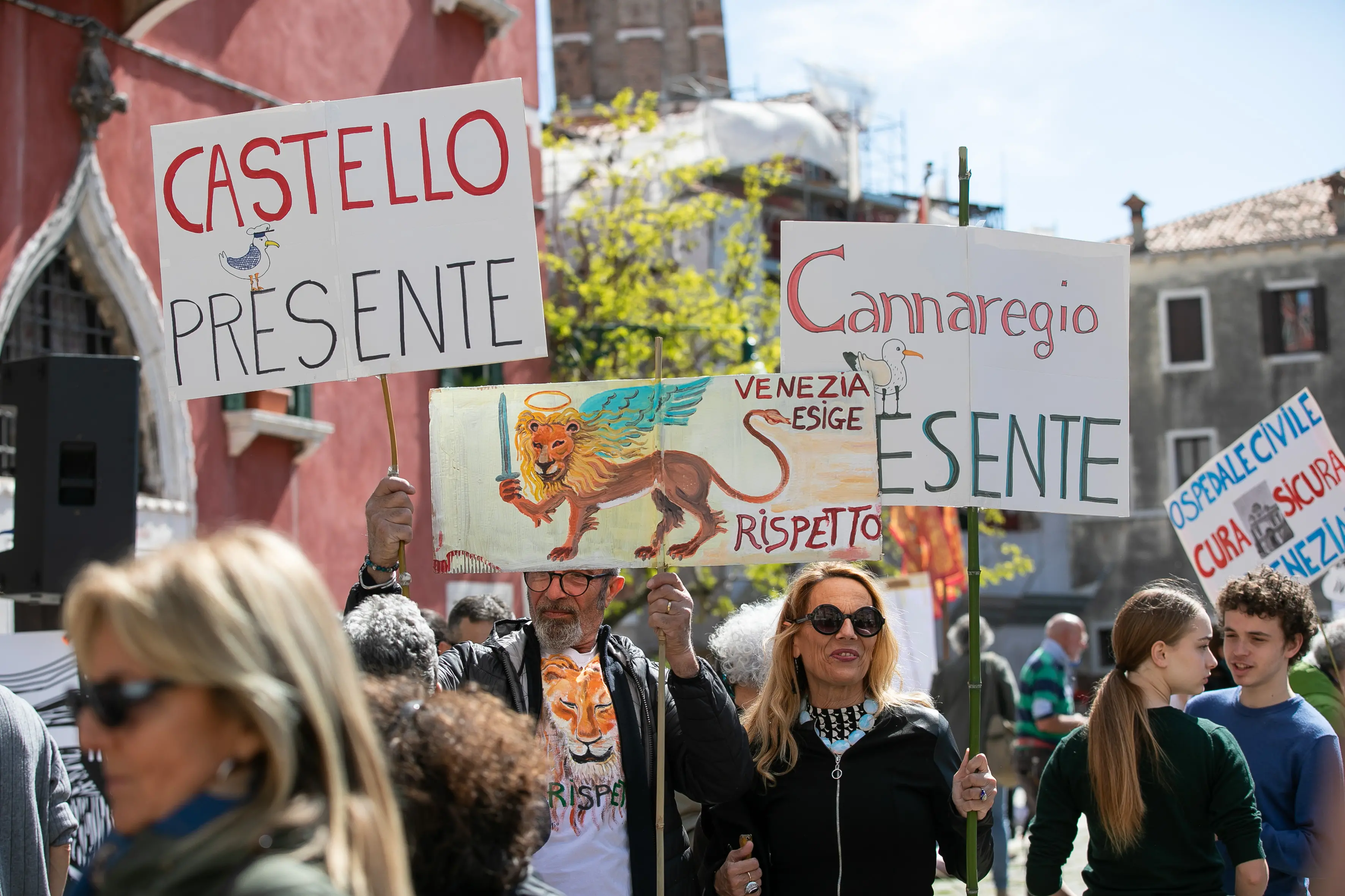 Venezia, sant angelo. 16.4.23 Manifestazione per la salvaguardia di Venezia