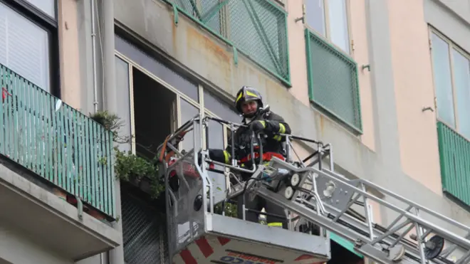 Incendio presso il civico 111 di viale San Marco a Mestre