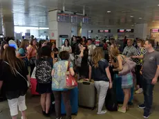 Foto Agenzia Candussi/ Baschieri/ Aeroporto Marco Polo Venezia/ Sciopero dei lavoratori dell'aeroporto