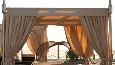 Un particolare del gazebo rialzato