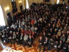 Interpress/Mazzega Pellicani Venezia, 13.01.2013.- Teatro La Fenice, Sale Apollinee, Fabrizio Tamburini premiato come "Veneziano dell'anno 2012" dall'Ass. 7 Mari.-