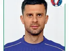 Thiago Motta sulle figurine Panini Uefa EURO2016 con gli ultimi aggiornamenti.ANSA/PANINI ANSA PROVIDES ACCESS TO THIS HANDOUT PHOTO TO BE USED SOLELY TO ILLUSTRATE NEWS REPORTING OR COMMENTARY ON THE FACTS OR EVENTS DEPICTED IN THIS IMAGE; NO ARCHIVING; NO LICENSING