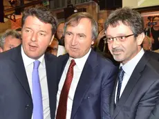 INTERPRESS/GF.TAGLIAPIETRA. 16.10.2015.- MATTEO RENZI A VENEZIA. NELLA FOTO ASSIEME A BRUGRARO E BUGLIESI