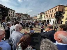 La manifestazione a Mestre in piazza Ferretto (fotoservizio Pòrcile)
