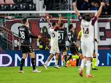 The goal scored by Salernitana's Federico Bonazzoli during the Italian soccer Serie A match Venezia FC vs US Salernitana at the Pier Luigi Penzo stadium in Venice, Italy, 26 October 2021 ANSA/ALESSIO MARINI