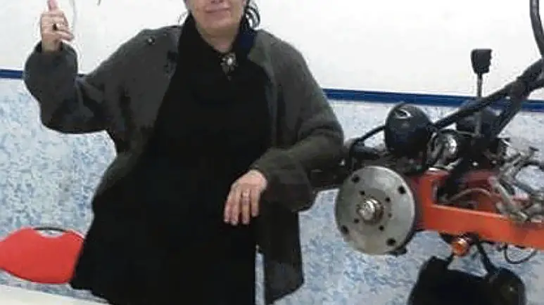 Vincenza Badioli, 65 anni, in una lezione nella sua autoscuola