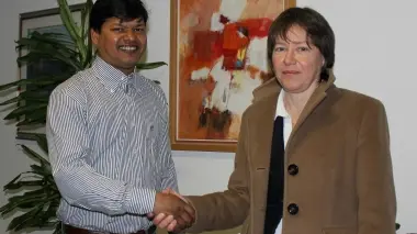 Abdul Razzak Kazi con Anna Zustovi