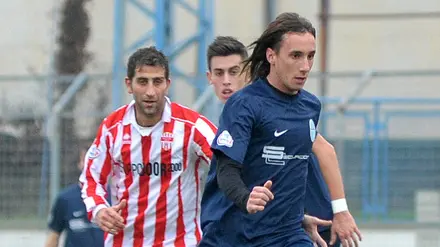 (CRUCCU) SAN DONA' DI PIAVE 16/12/2012 MATTEO BOEM.SANDONAJESOLO (MAGLIA BLU) VS SACILESE.N¡9 BALDROCCO (SANDONAJESOLO)..