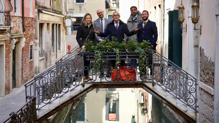 Gli albergatori con chef Bruno Barbieri a Venezia
