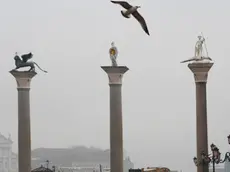 Fotomontaggio di come apparirebbe la piazzetta San Marco con tutte e tre le "sue" colonne