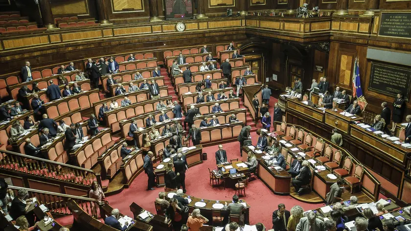 L'aula del Senato durante l'esame della riforma del Codice Antimafia, Roma 5 luglio 2017. ANSA/GIUSEPPE LAMI