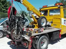 MORSEGO - DINO TOMMASELLA - JESOLO - INCIDENTE IN VIA CANAL CALMO - BOSO ANDREA E I RESTI DELLA MOTO