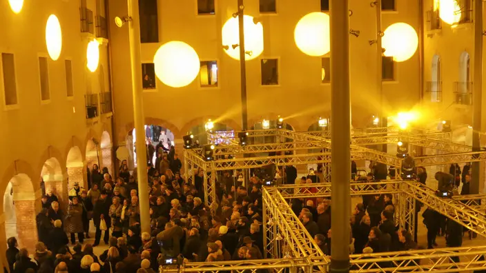 Foto Agenzia Candussi/ Chiarin/ Mestre, via Poerio/ Apertura al pubblico del chiostro dell'M9