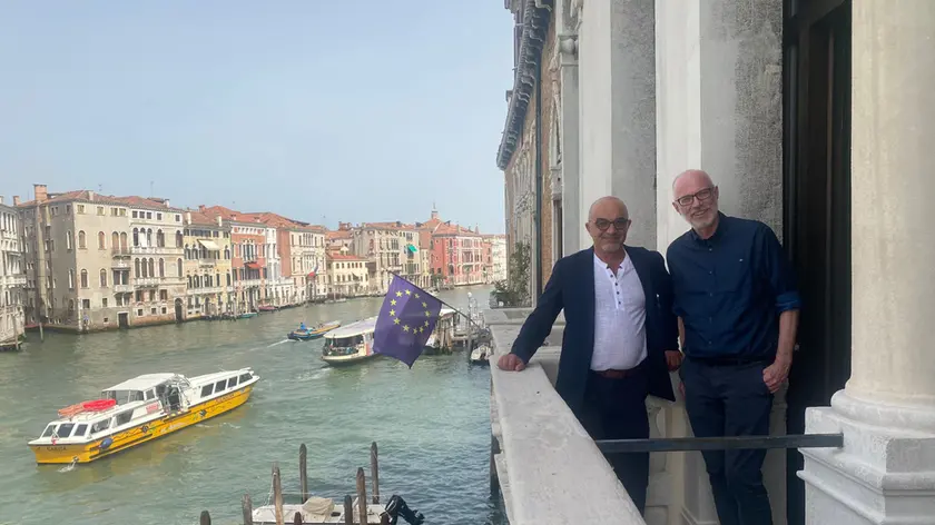 Il rettore dell'Iuav Benno Albrecht e il rappresentante dell'UNDP Sufian Mushasha