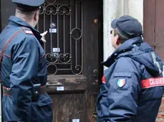 Interpress/M.Tagliapietra Venezia 09.01.2017.- Omicidio a San Polo 3078/H. Luogo dov'è avvenuto l'omicidio, Fori proiettile sulla porta, sangue nella corte.
