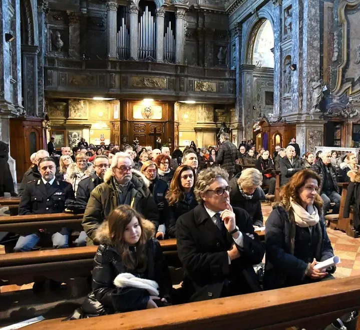 Interpress/M.Tagliapietra Venezia 15.12.2018.- Inaugurazione restauro facciata della Chiesa degli Scalzi.