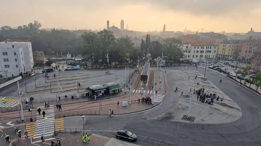 Piazzale Roma dall'alto (foto Tagliapietra/Interpress)