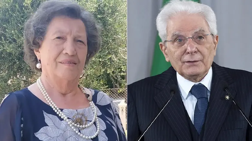 Emiliana Marcon e il presidente Sergio Mattarella