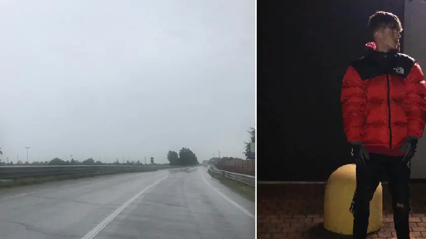 Admir Hoti, morto a 19 anni, e il luogo dell'incidente