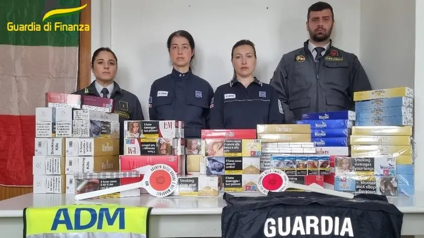 Parte delle sigarette sequestrate al Porto di Venezia