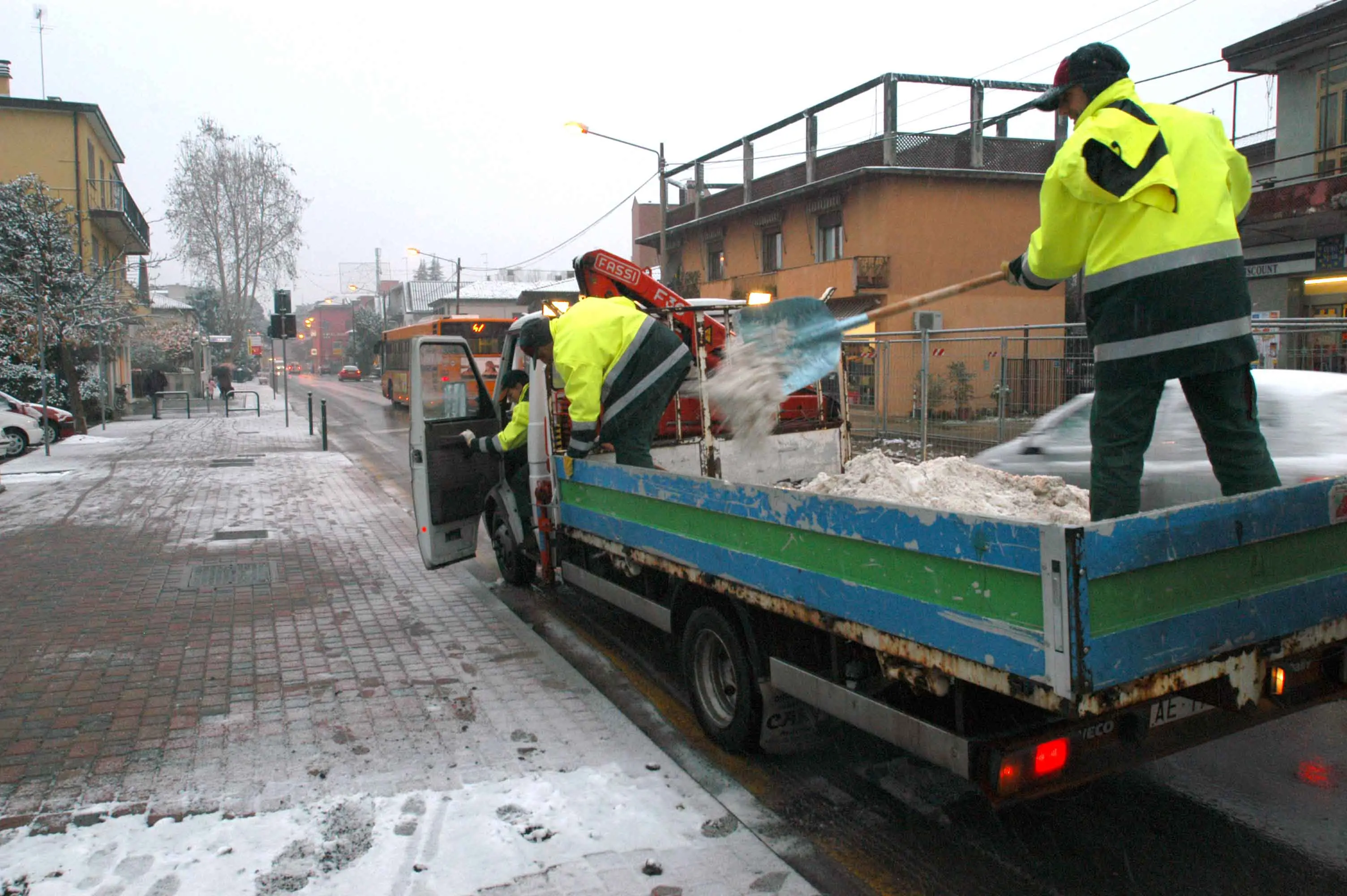 Spargisale in azione a Mestre