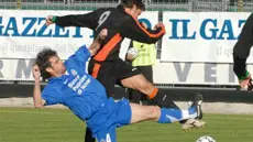 Un momento della partita Venezia-Novara