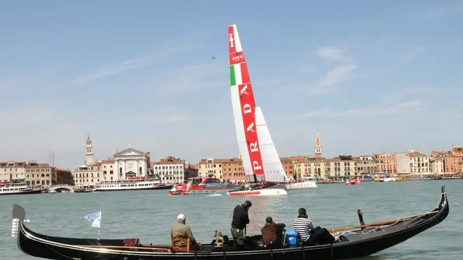 Interpress/Mazzega Caiaffa Venezia, 18.05.2012.- America's Cup in Bacino San Marco.-