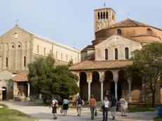 11th-12th century, Venice, Italy --- View of Santa Fosca Church and Torcello Cathedral on the uninhabited island of Torcello. --- Image by © Paul Seheult/Eye Ubiquitous/Corbis