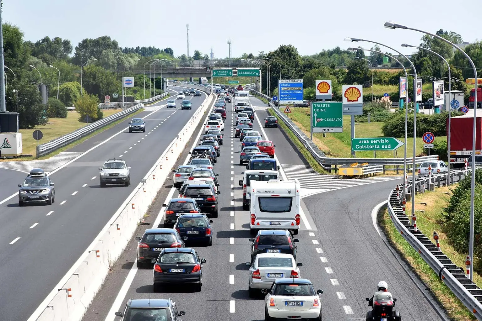 Code in A4 all'altezza di San Stino (foto d'archivio)