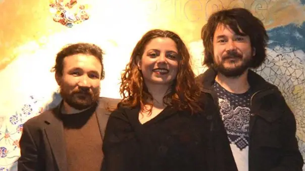 Interpress/ Gf:Tagliapietra. Venezia,22.04.2016.- "ORIENT EXPERIENCE" nuovo ristorante in rio terrà Farsetti a cannaregio.Nella foto i titolari, Alikhan Galandari, Sarah Grimaldi, Hamed Moamad Karim.