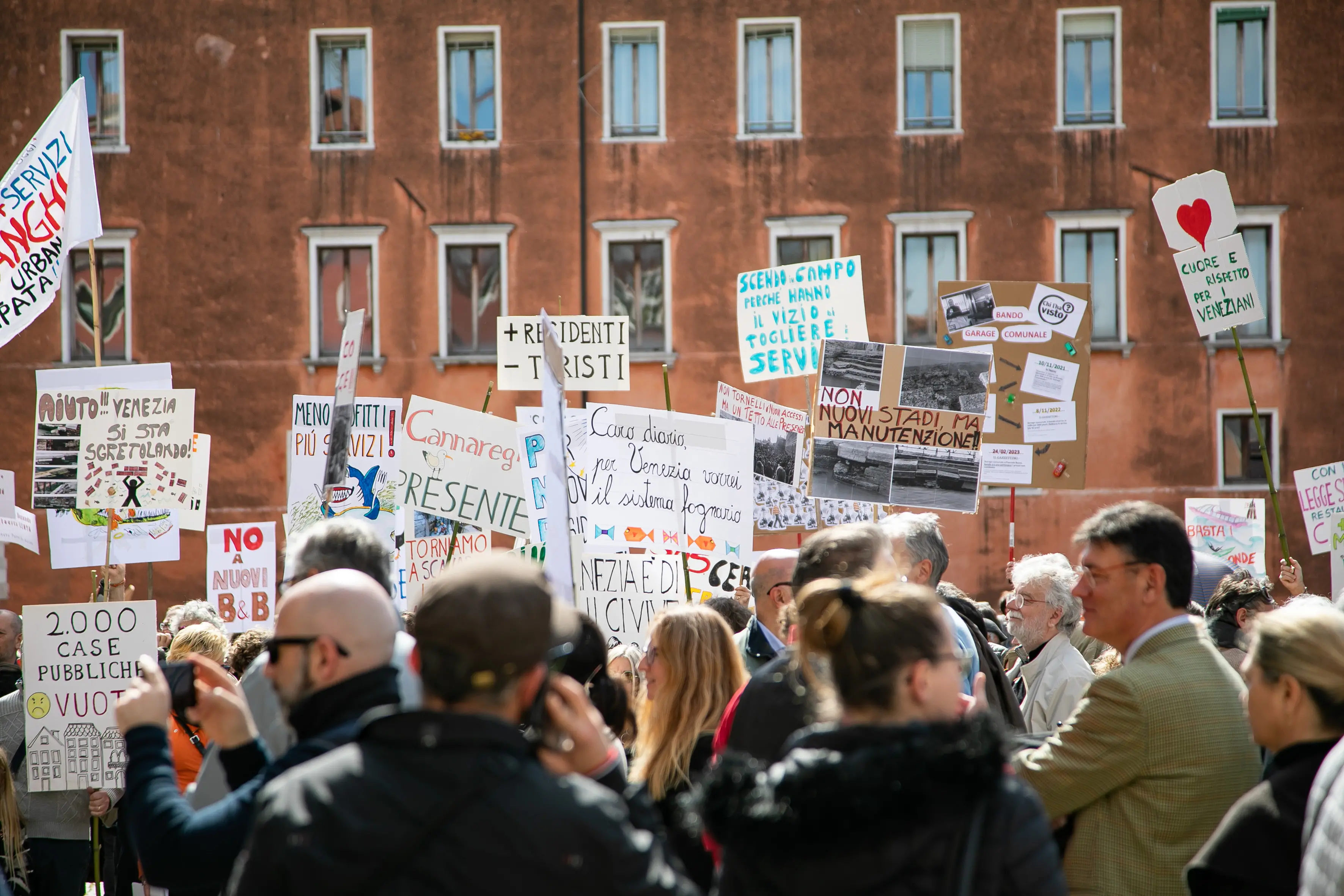 Venezia, sant angelo. 16.4.23 Manifestazione per la salvaguardia di Venezia
