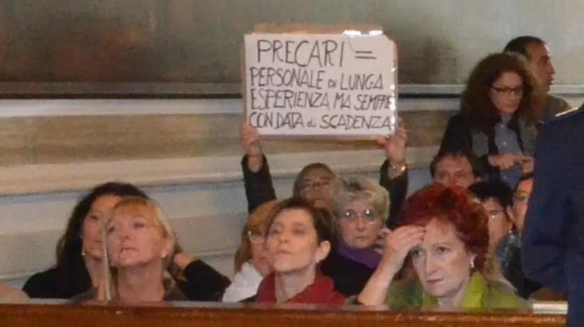 Interpress/Gf.Tagliapietra. 25.10.2016.- Consiglio Comunale, in aula le precarie e gli ambulanti.