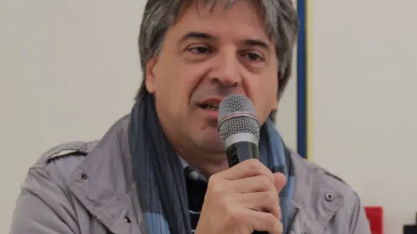 Incontro con l'Imam siriano Mohanad Bashar Arafat sul tema 'Convivenza interculturale: esperienze di dialogo' presso il comune di Marghera.nella foto Flavio Dal Corso