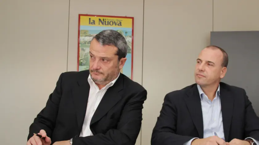 Giovanni Seno (a sinistra) con il presidente di Actv Luca Scalabrin